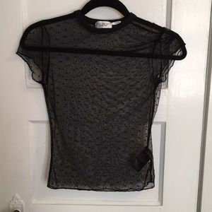 urban outfitters sheer black top.